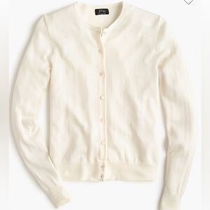 100% Cashmere J.Crew Cardigan in Cream